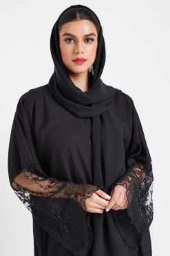 bsi3022 ar 4 Abaya with Mesh Design
