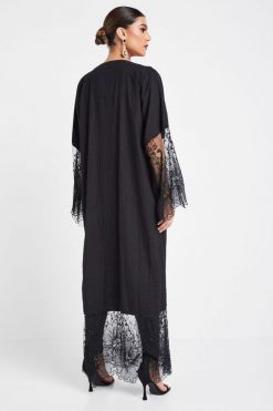 bsi3022 ar 2 Abaya with Mesh Design