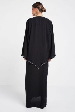 bsi3041 8 2 Black Georgette Abaya