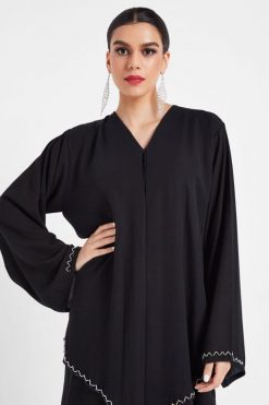 bsi3041 8 3 Black Georgette Abaya