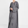 bsi3031 6 1 Grey Linen Abaya