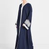 bsi3052 15 1 Navy Blue Embroidered Abaya
