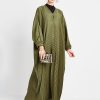 Olive Green Pleated Abaya