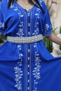 QAA 22109 3 Blue Moroccan Kaftan