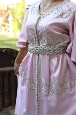 Colored Moroccan Kaftan 6 QAA 22110 3 Colored Moroccan Kaftan