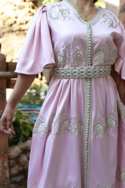 Colored Moroccan Kaftan 7 QAA 22110 4 Colored Moroccan Kaftan