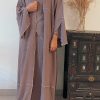 AL119 1 Violet Abaya Set