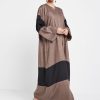bsi3117 A 1 Two Tone Georgette Abaya