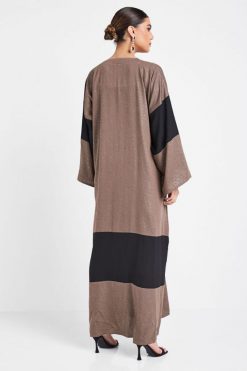 bsi3117 A 2 Two Tone Georgette Abaya