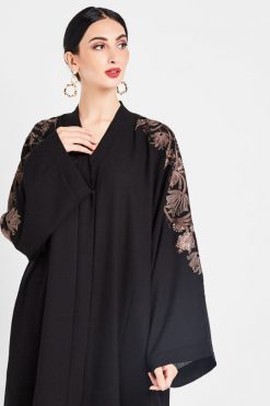 bsi3094 A 3 Embroidered Abaya with Sheila