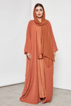 bsi3261 4 3 Piece Rust Color Modest Dress For Ladies