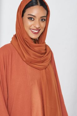 bsi3261 5 3 Piece Rust Color Modest Dress For Ladies