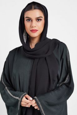 bsi3114 4 4 Green Beaded Abaya