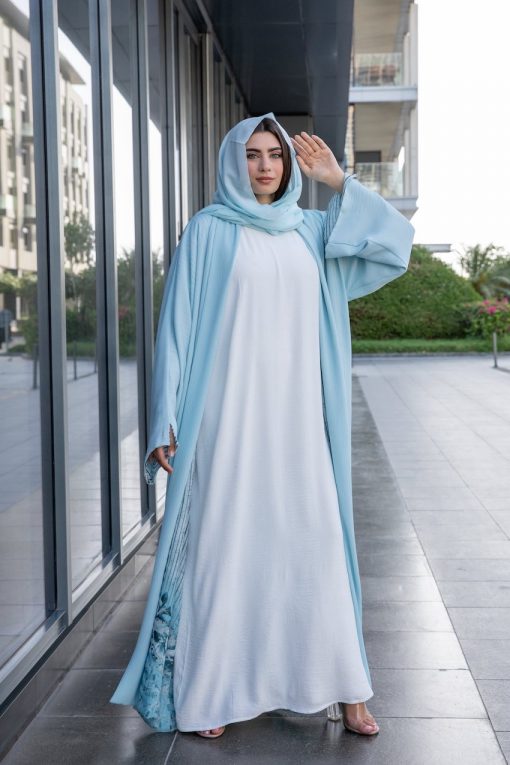 Double Face Blue Abaya