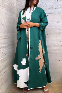 Green Abaya 5 YN 22145 3 Green Abaya