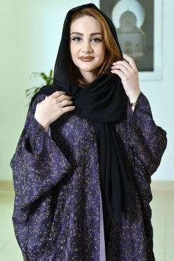 3680 3 Black And Purple Bisht Bahrini