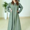 3681 1 Organza Abaya With Dress