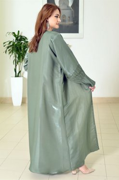 3681 3 Organza Abaya With Dress