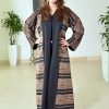 3682 1 Jacquard Self Print Abaya