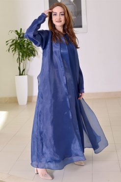 3684 7 Organza Layered Abaya