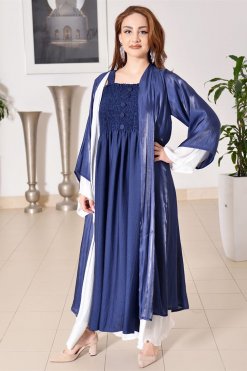 3688 3 Organza Abaya With Inner