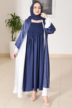 3688 5 Organza Abaya With Inner