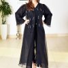 3690 1 Organza Silk Abaya