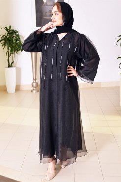 3690 6 Organza Silk Abaya