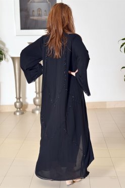 3691 5 Bousni Beaded Chiffon Abaya