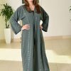 Geometrical Embroidered Abaya