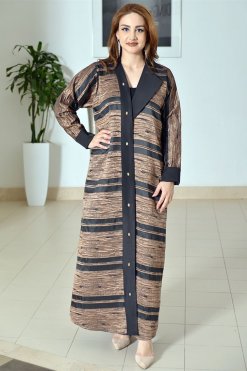 Jacquard Self Print Abaya