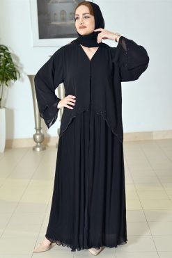Beaded Chiffon Abaya