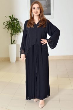 3696 5 Beaded Chiffon Abaya