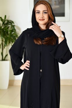 3702 5 Chiffon Abaya