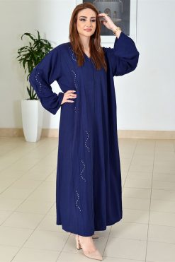 Blue Cotton Abaya