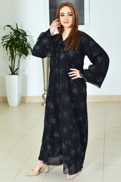 3709 5 Silk Organza Abaya