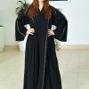 3711 1 Embroidered Black Abaya