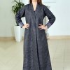 3714 1 Jacquard Self Print Abaya