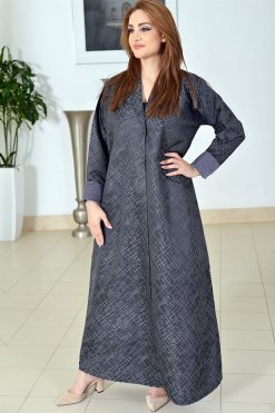 3714 3 Jacquard Self Print Abaya