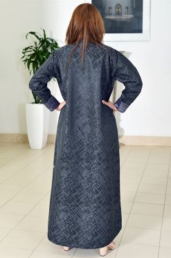 3714 5 Jacquard Self Print Abaya