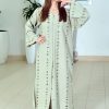 Embroidered Abaya With Inner
