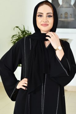 3717 3 Embroidered Abaya