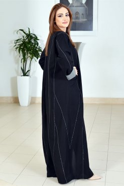 3719 6 Handcrafted Beads Embellished Abaya