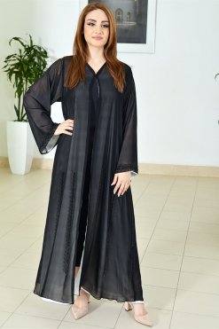 3720 10 Sequins Embellished Abaya