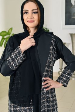 3721 4 Tweed Bisht Abaya