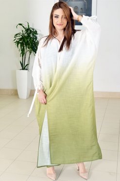 3723 3 Bahrini Tie Dye Abaya