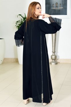 3724 5 Bousni Black Abaya