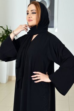 3726 5 Floral Embroidered Abaya