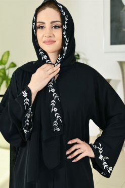 3727 4 Floral Embroidered Abaya