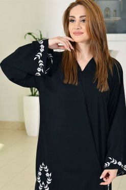 3727 5 Floral Embroidered Abaya